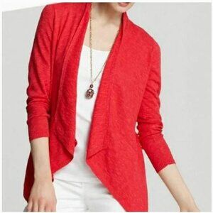 Eileen Fisher Open Waterfall Cardigan Sweater Pink